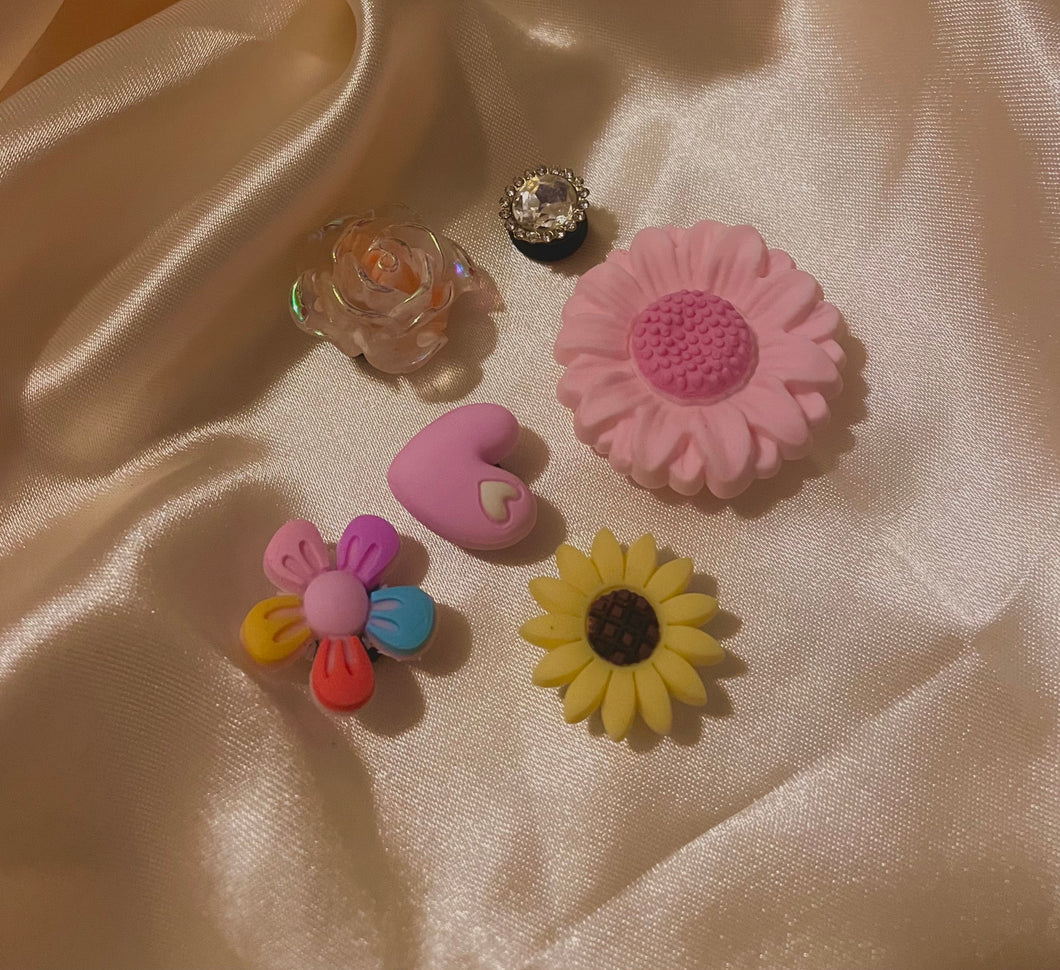 Pink Flower Charms
